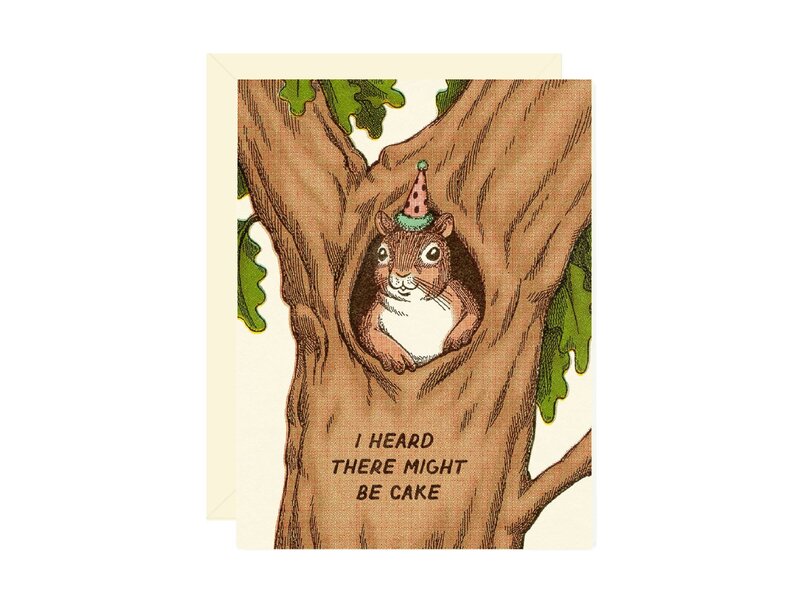 Wallflower Paper & Party Squirrel Birthday Card