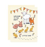 Wallflower Paper & Party Welcome Baby Animals Card