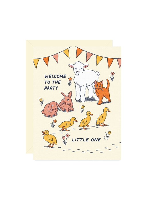Welcome Baby Animals Card