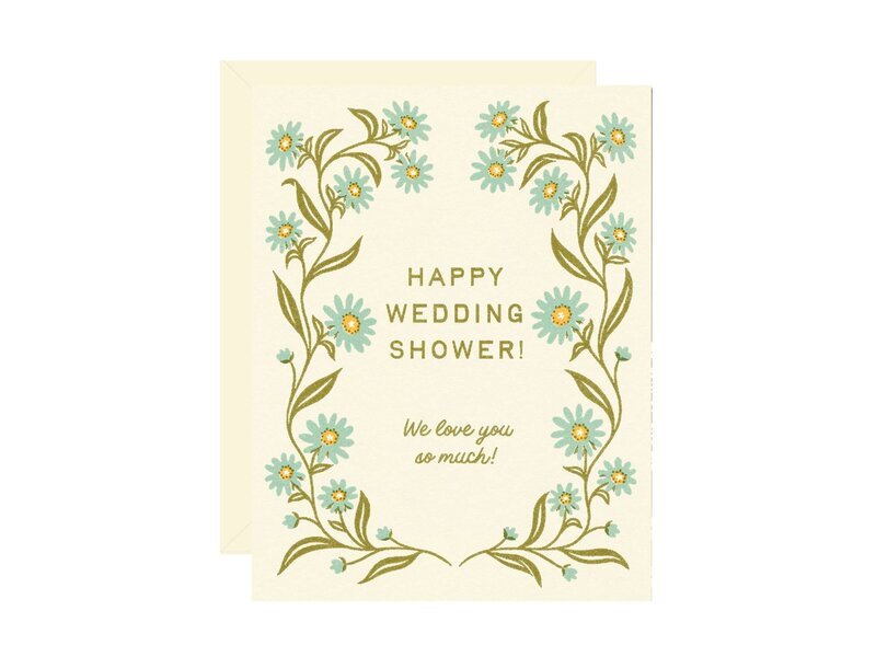 Wallflower Paper & Party Daisy Wedding Shower Greeting Card