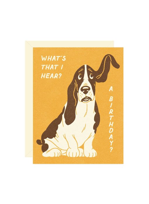 Basset Hound Birthday Greeting Card