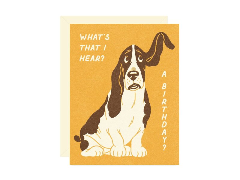 Wallflower Paper & Party Basset Hound Birthday Greeting Card