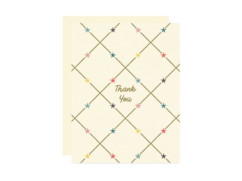 Wallflower Paper & Party Star Thank You Greeting Card
