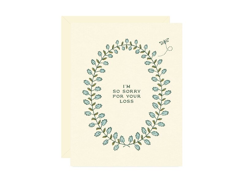 Wallflower Paper & Party Sorry for your loss Sympathy Card