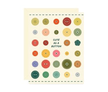 Cute as a Button Baby Card