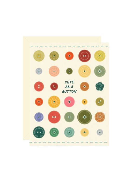 Cute as a Button Baby Card