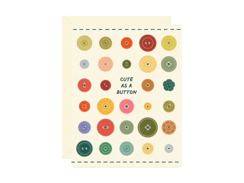 Wallflower Paper & Party Cute as a Button Baby Card