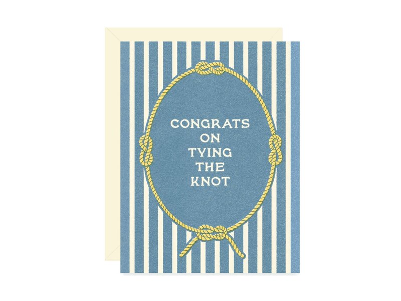 Wallflower Paper & Party Tying the knot Wedding Card