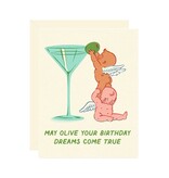 Wallflower Paper & Party Martini Olive Dream Birthday Card