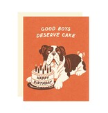 Wallflower Paper & Party Bulldog and Cake Birthday Card