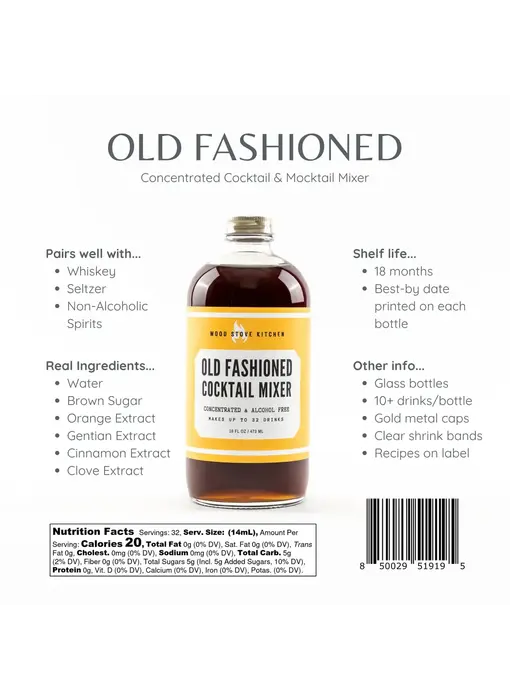 Old Fashioned Cocktail Syrup, 16 Fl oz