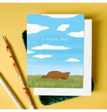Karen Schipper Miss You Dog – Cute Animal Miss You Card