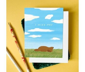 Miss You Dog – Cute Animal Miss You Card