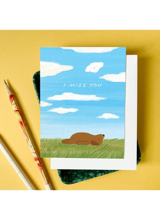 Miss You Dog – Cute Animal Miss You Card