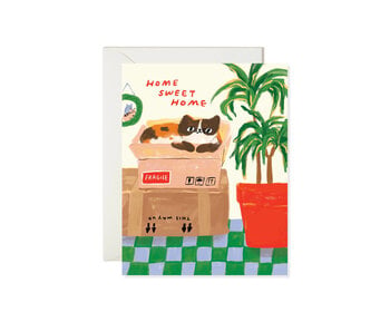 Cat New Home – Cat Housewarming Congratulations Card