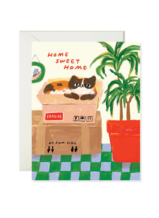 Cat New Home – Cat Housewarming Congratulations Card