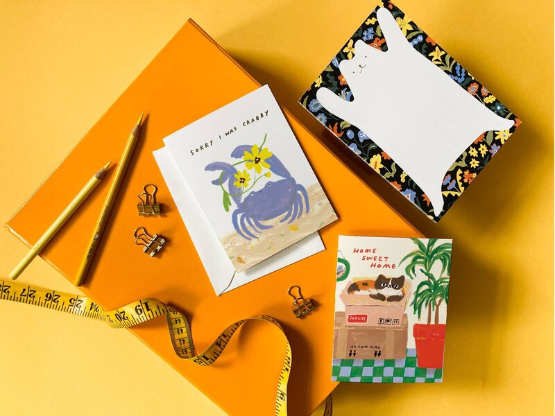 Karen Schipper Cat New Home – Cat Housewarming Congratulations Card