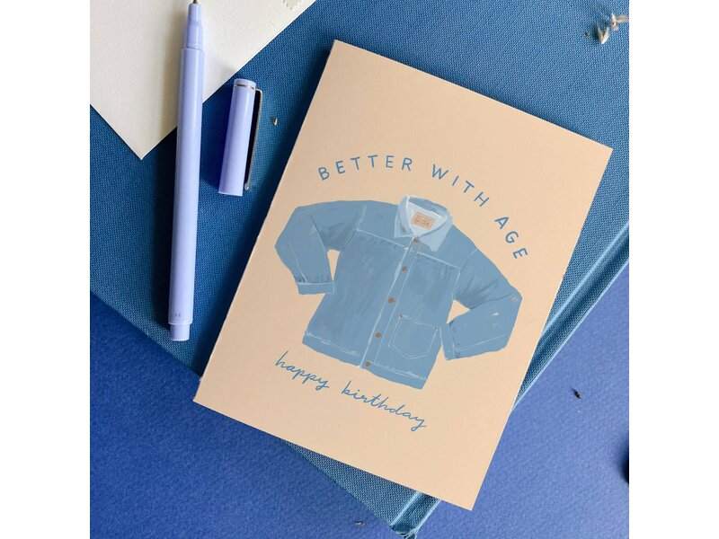 Karen Schipper Denim Birthday – Vintage Denim Birthday Card