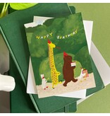 Karen Schipper Birthday Parade – Woodland Animal Birthday Card