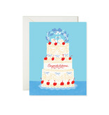 Karen Schipper Swan Wedding Cake - Classic Wedding Congratulations Card