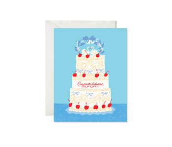 Swan Wedding Cake - Classic Wedding Congratulations Card