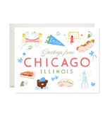 Karen Schipper Greetings from Chicago - Classic City Travel Greeting Card
