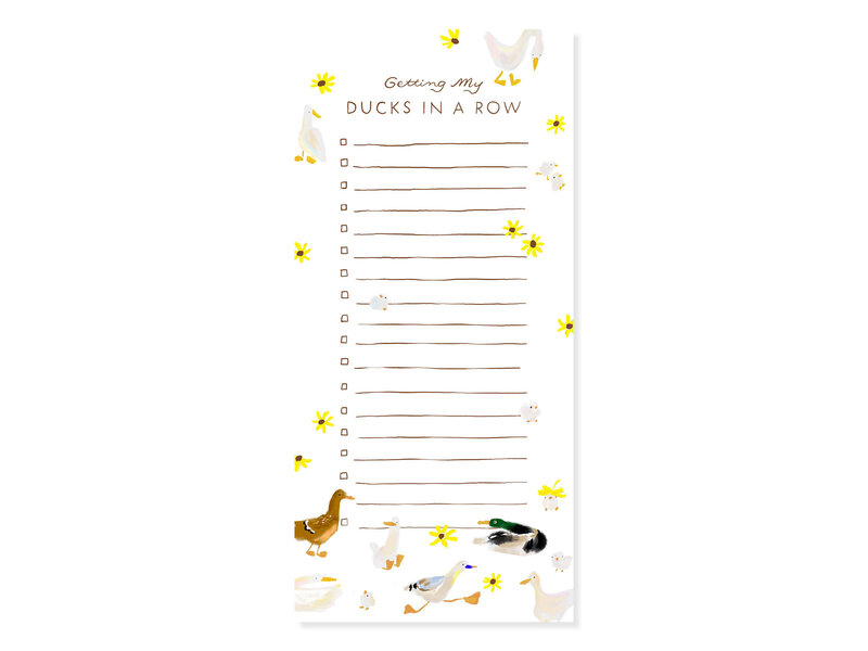 Karen Schipper Ducks in a Row Listpad – Cute Magnetic To Do List Pad