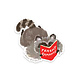 Trashy Romance Racoon – Funny Romance Book Vinyl Sticker