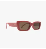 Kohv Eyewear Haven Rose Clay Polarized Fashion Rectangle Sunglasses
