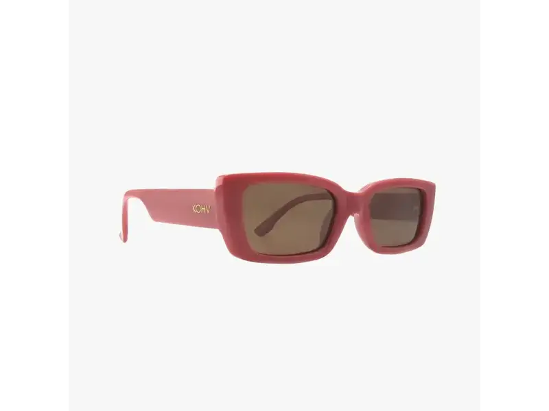 Kohv Eyewear Haven Rose Clay Polarized Fashion Rectangle Sunglasses