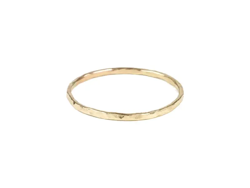 Ofina Jewelry R25: GF Thin Hammered Band