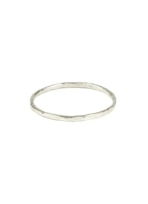 R25: SS Thin Hammered Band