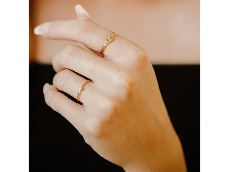 Ofina Jewelry R36: Double Knot GF Ring