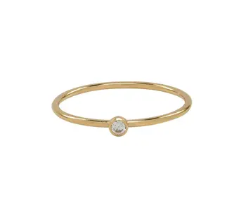 R83: CZ Solitare GF Ring