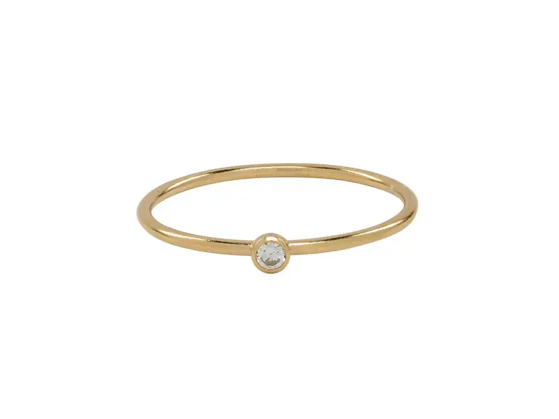 Ofina Jewelry R83: CZ Solitare GF Ring