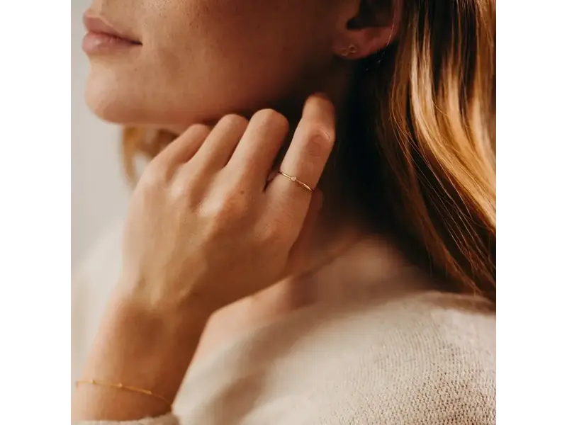 Ofina Jewelry R83: CZ Solitare GF Ring