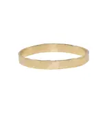 Ofina Jewelry R143: Thick Hammered Band GF Ring;