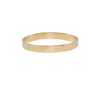 R143: Thick Hammered Band GF Ring;