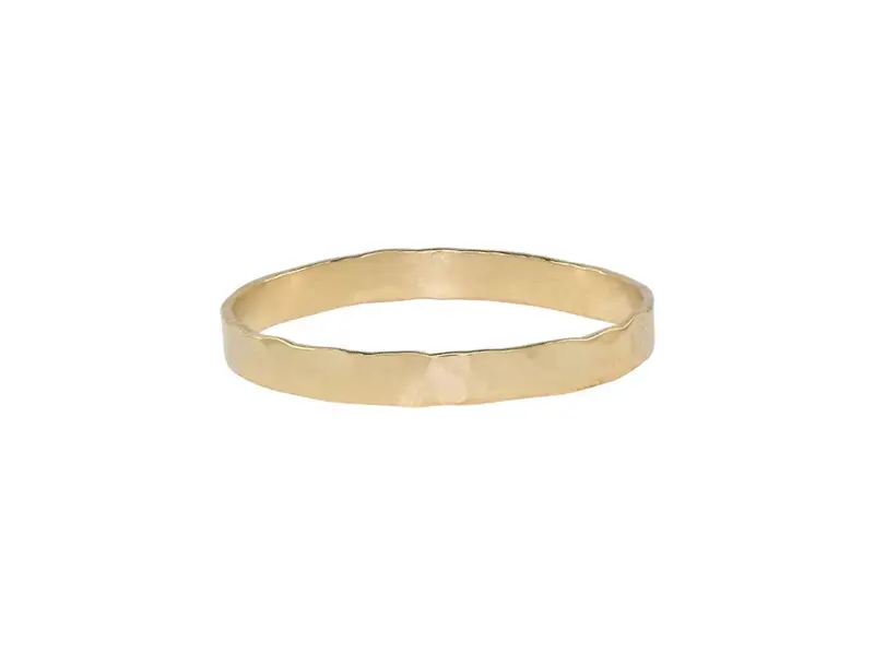 Ofina Jewelry R143: Thick Hammered Band GF Ring;