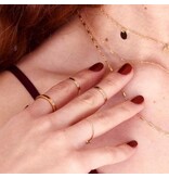 Ofina Jewelry R143: Thick Hammered Band GF Ring;