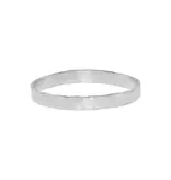 Ofina Jewelry R143: Thick Hammered Band SS Ring