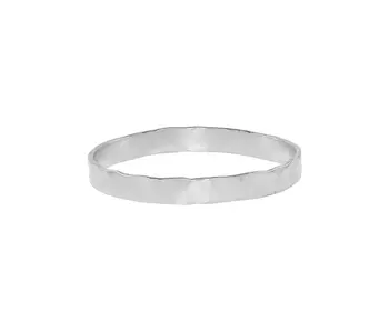 R143: Thick Hammered Band SS Ring
