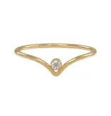 Ofina Jewelry R215: CZ Chevron GF Ring