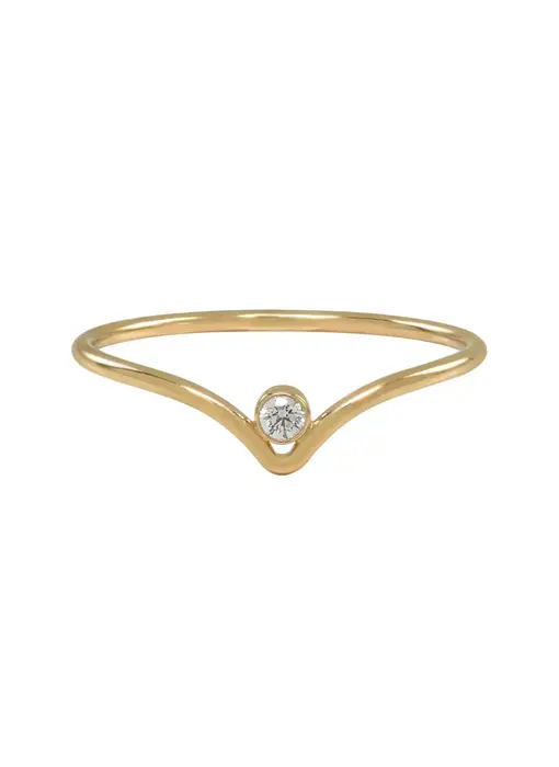 R215: CZ Chevron GF Ring