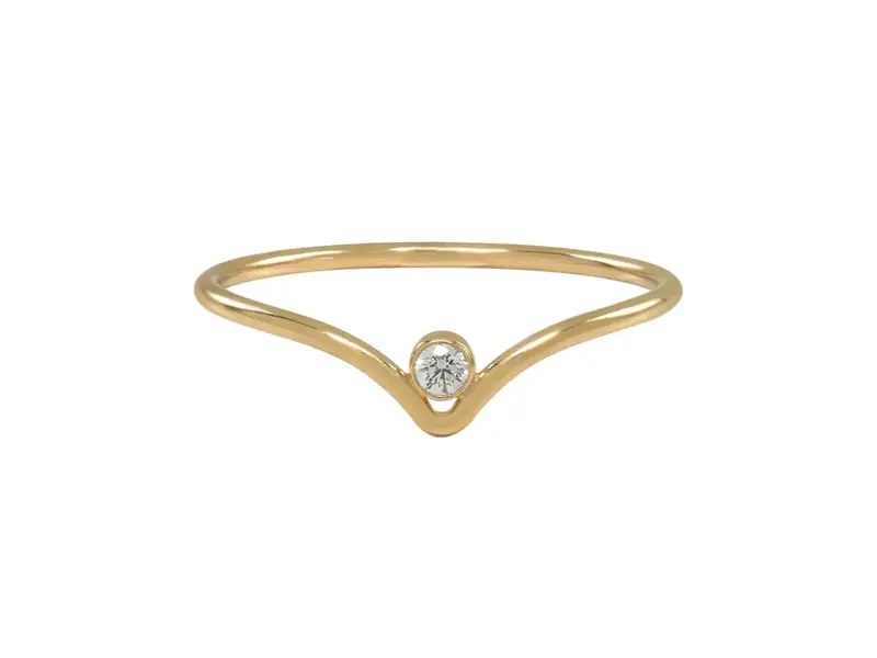 Ofina Jewelry R215: CZ Chevron GF Ring