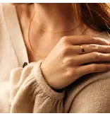 Ofina Jewelry R233: Bold Hammered Band GF Ring