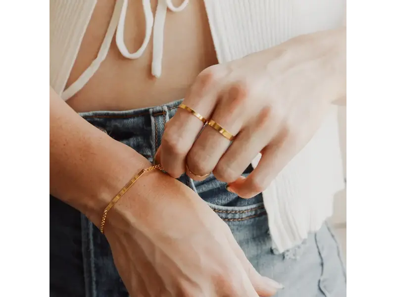 Ofina Jewelry R234: Bold Smooth Band GF Ring