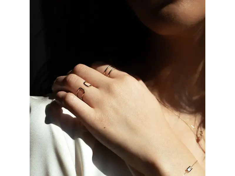 Ofina Jewelry R268: Double Open Band Ring