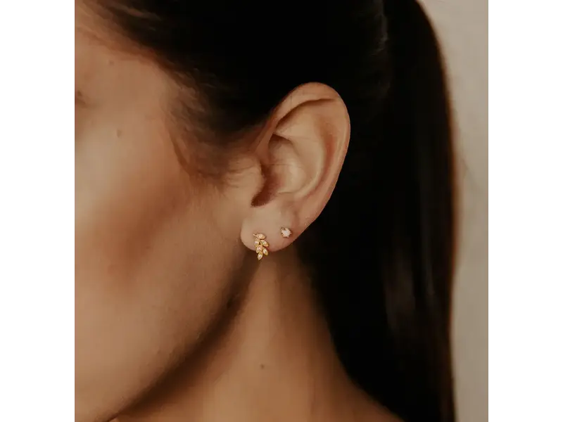 Ofina Jewelry E864: Opal Prong Studs - GV