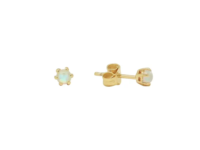 Ofina Jewelry E864: Opal Prong Studs - GV